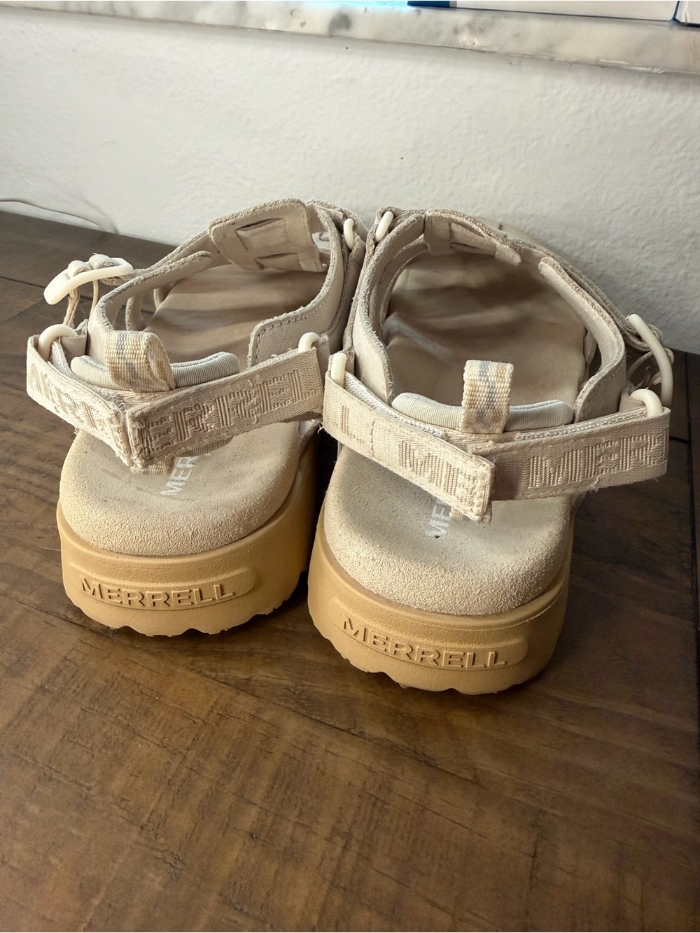Merrell Women's Fleur Fisherman Sandals in Chalk leather straps women’s 8 - Picture 6 of 7